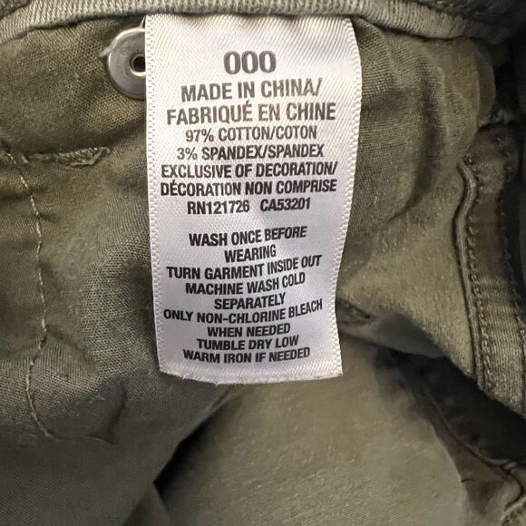 AEROPOSTALE Casual Khaki Green Embroidered Side Cotton Stretch Short 000 - Picture 8 of 8